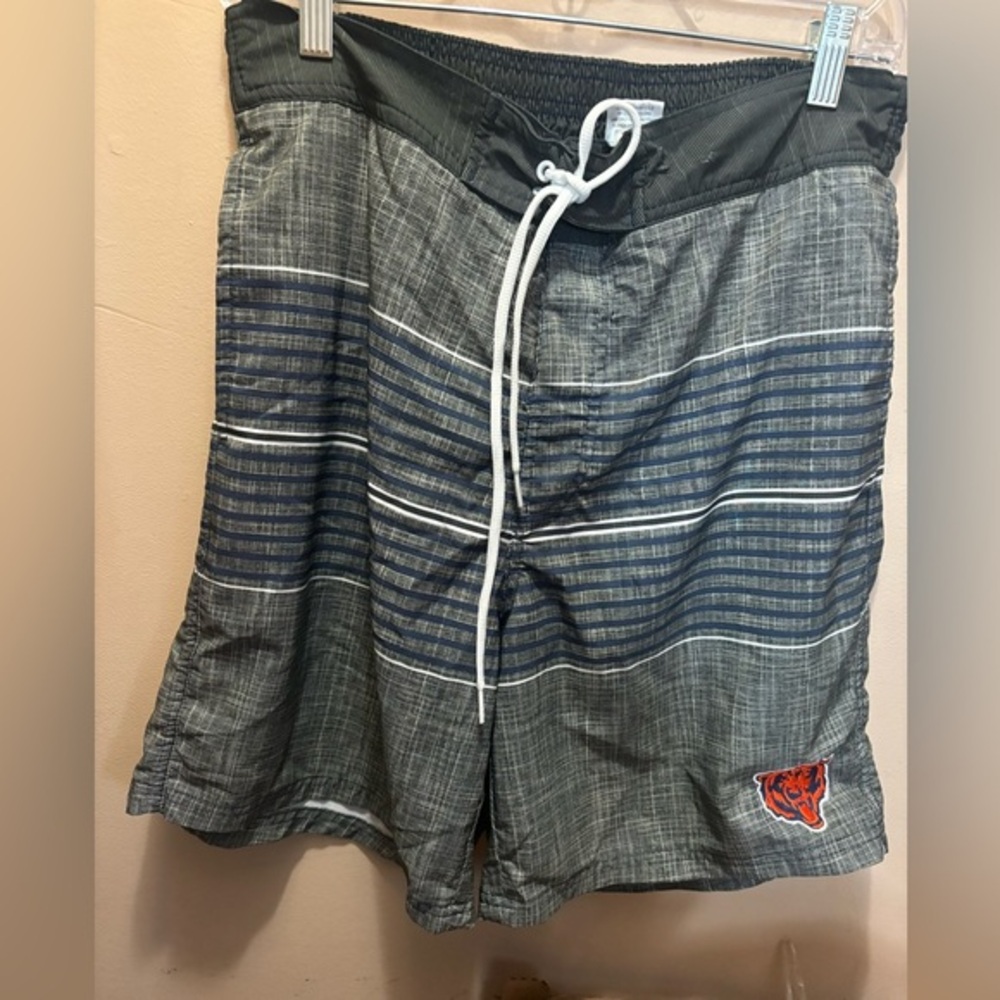 NFL swim trunks‎ Chicago bears size large football sports navy gray suit